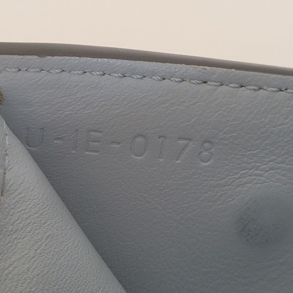 Celine Gray Pebbled Leather Small Wallet with Gold Logo - Picture 10 of 14